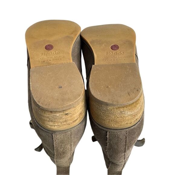 Blondo taupe suede Luca waterproof ankle boots size 7.5 - Picture 7 of 13